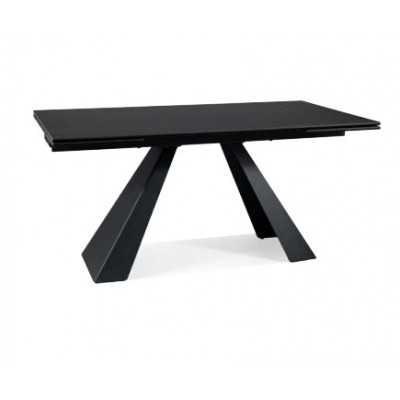 Стол обеденный SIGNAL SALVADORE Ceramic Sahara Noir черный/черный мат 160-240/90